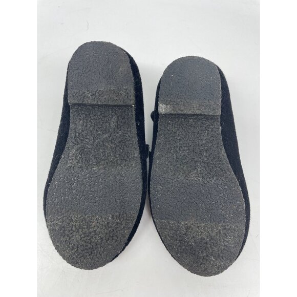 Black Velvet Rising Star Girls Mary Jane Shoes Size 7 With Double Buckle Straps - Picture 3 of 5